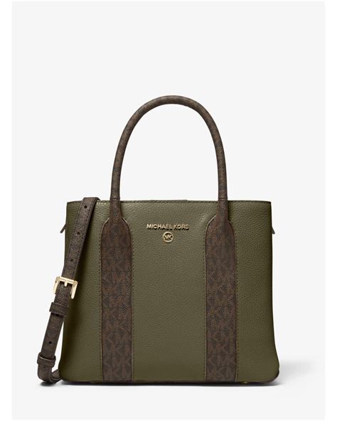 michael kors green doctor bag|Michael Kors olive green bag.